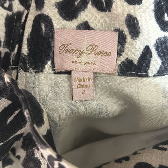Tracy Reese New York Snow Leopard-Print Pleated Mini Skirt - Picture 6 of 8